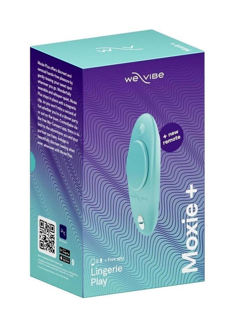 We-Vibe Moxie+ Wearable Rechargeable Silicone Panty Vibe Clitoral Stimulator with Remote Control