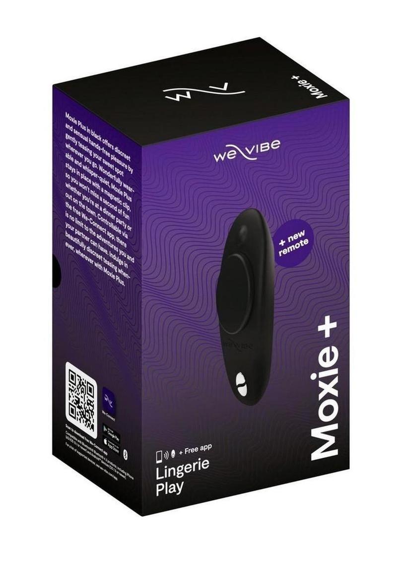 We-Vibe Moxie+ Wearable Rechargeable Silicone Panty Vibe Clitoral Stimulator with Remote Control - Satin