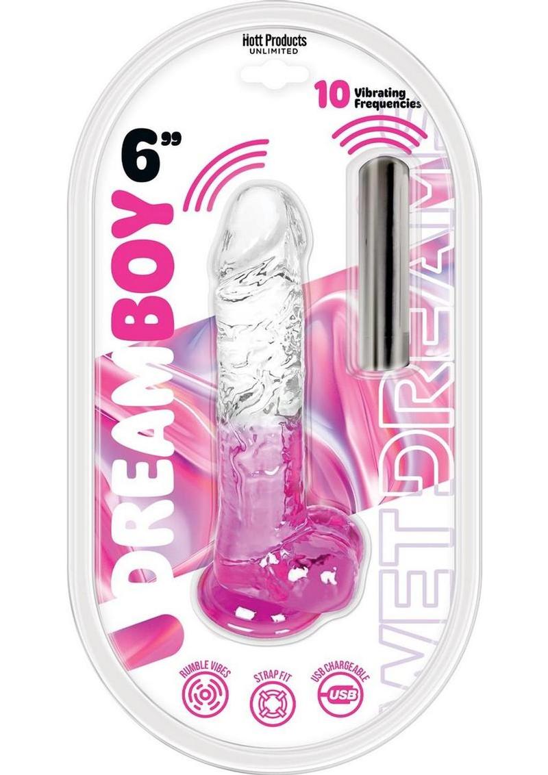 Wet Dreams Dream Boy Jelly Vibrating Dildo