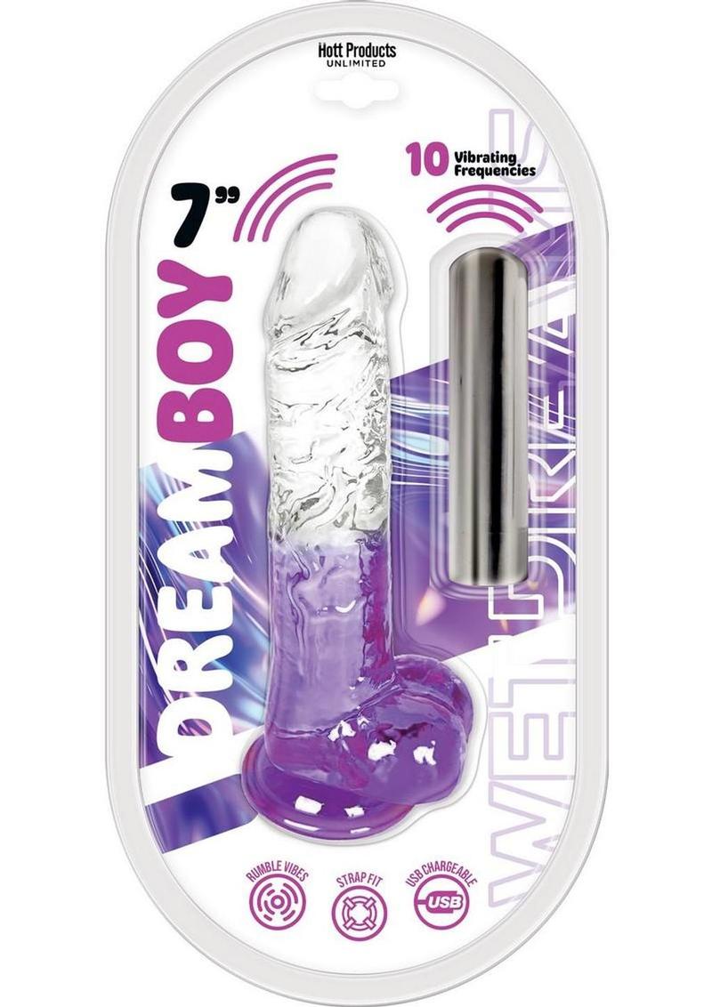 Wet Dreams Dream Boy Jelly Vibrating Dildo