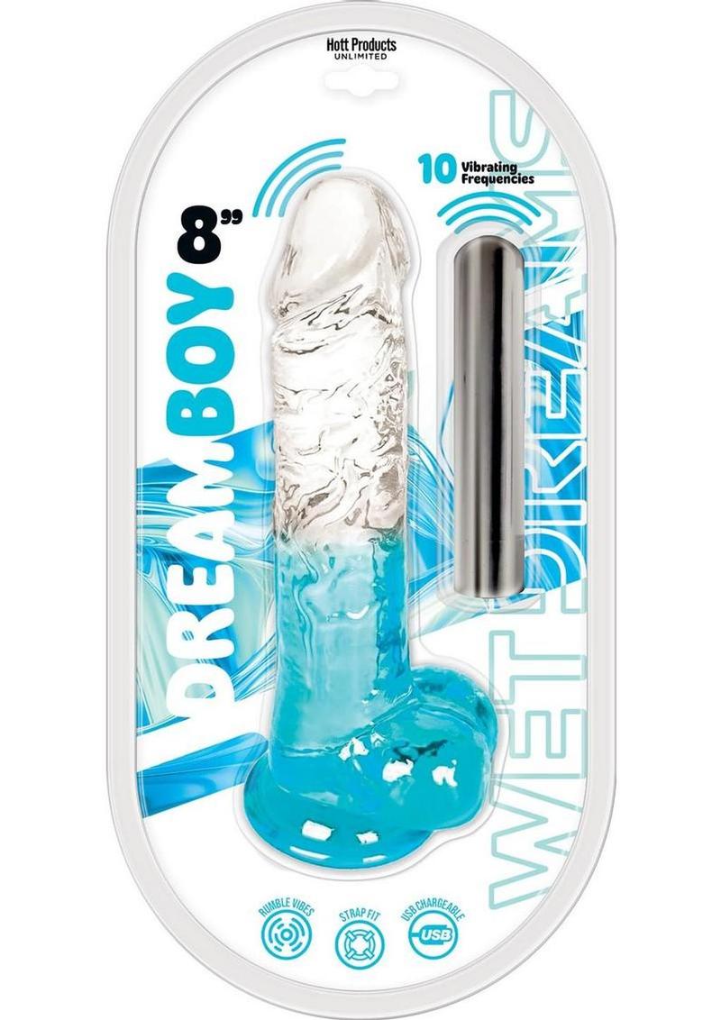 Wet Dreams Dream Boy Jelly Vibrating Dildo