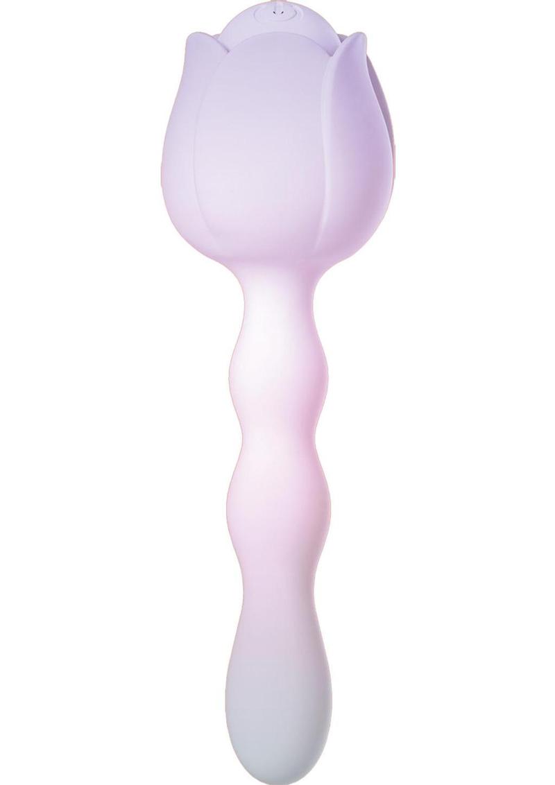 Wet Dreams Rosie Posey Silicone Rechargeable Rose Shaped Vibrating Wand