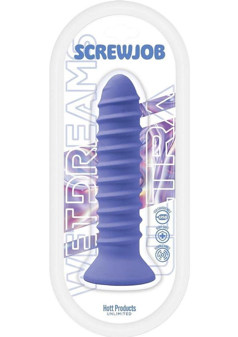 Wet Dreams Screwjob Rechargeable Silicone Multi-Speed Screw Shape Vibe