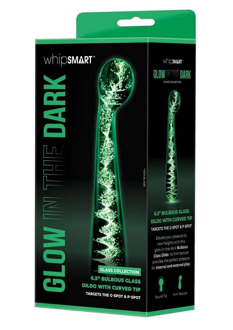 WhipSmart Bulbous Glass Dildo with Curved Base