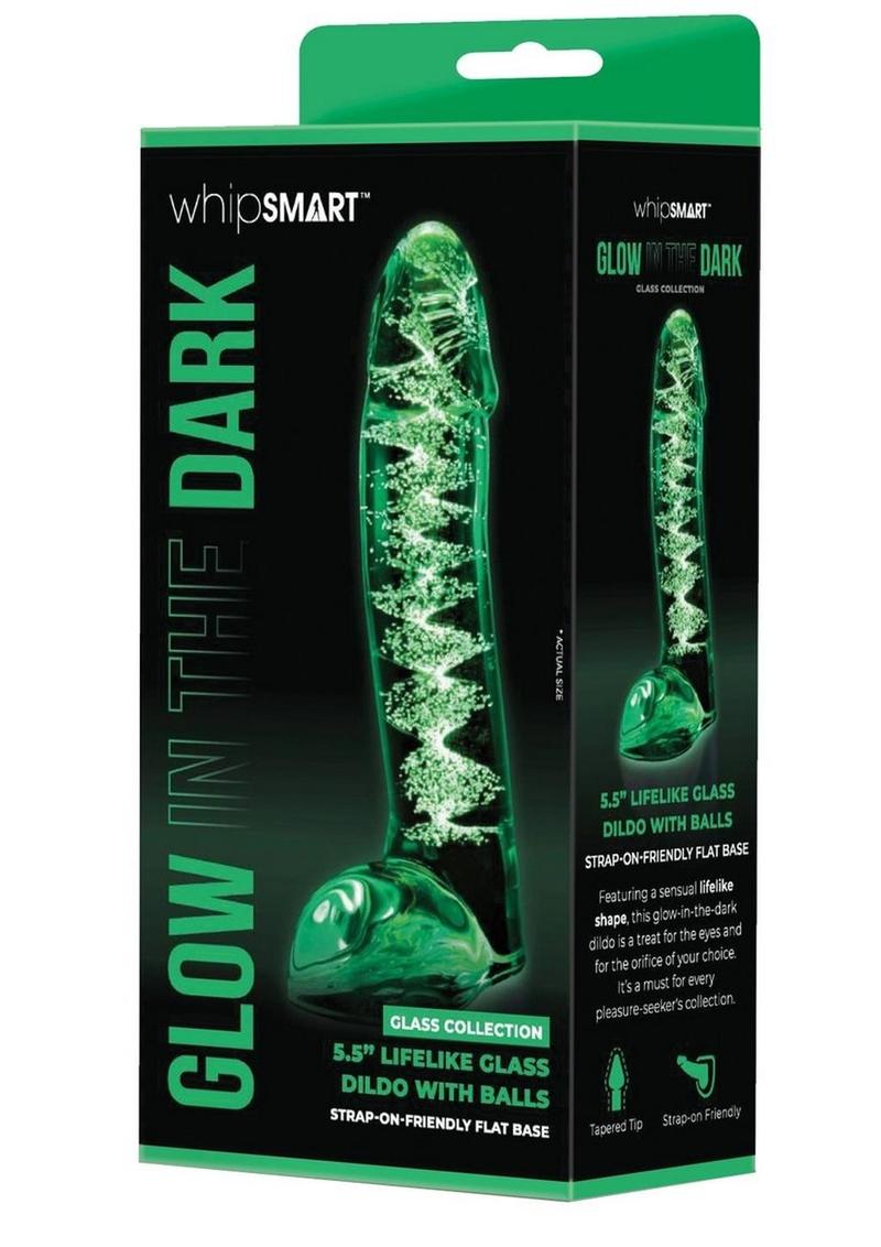 WhipSmart Lifelike Glass Dildo with Balls