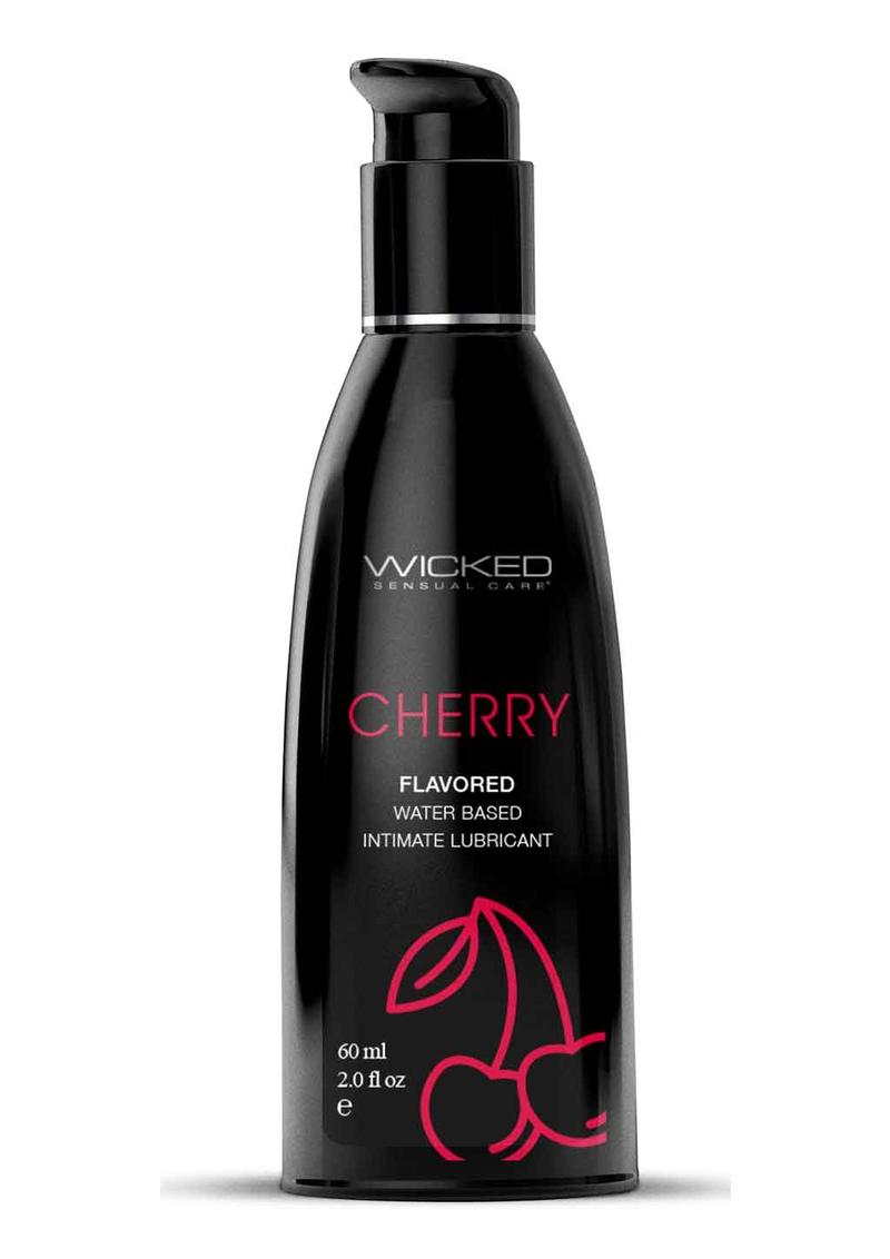 Wicked Aqua Water Based Flavored Lubricant Cherry