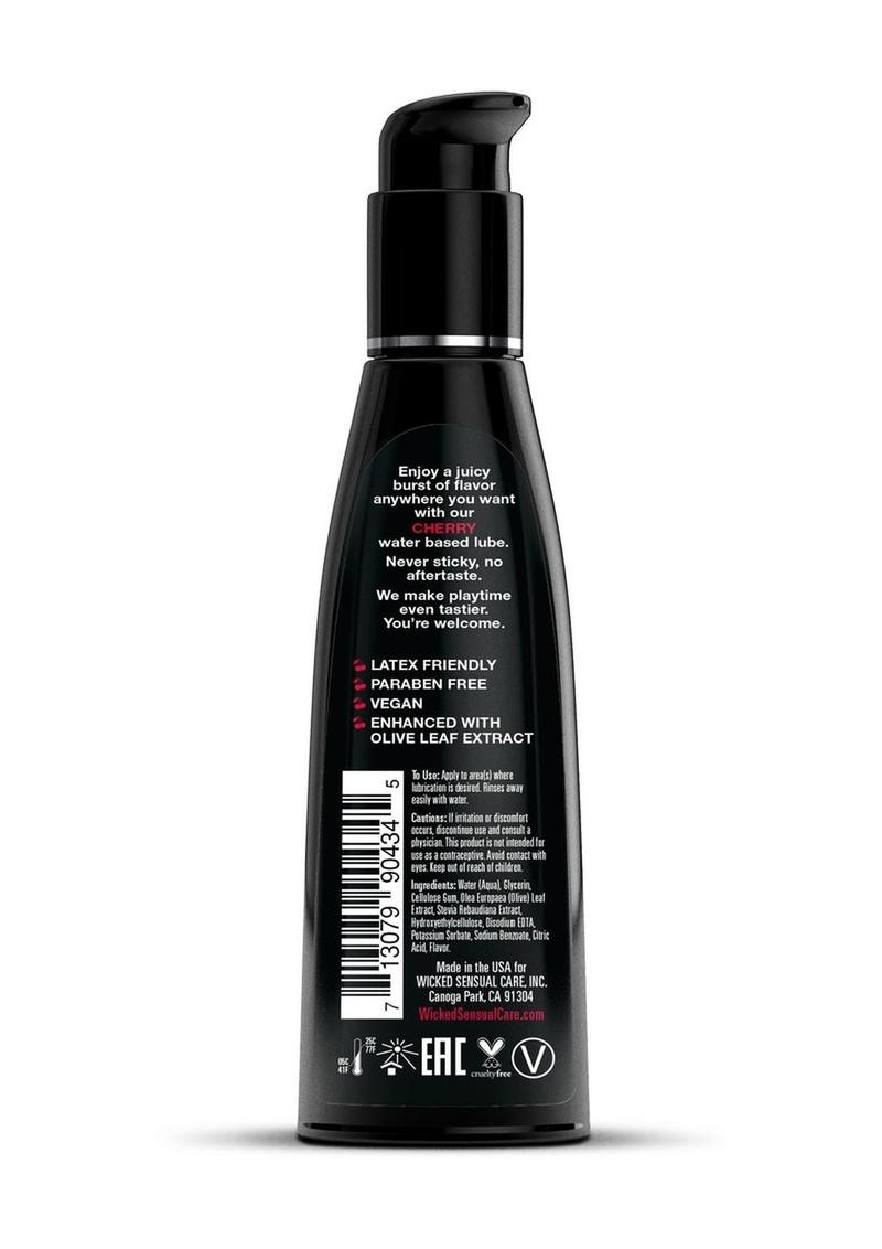 Wicked Aqua Water Based Flavored Lubricant Cherry