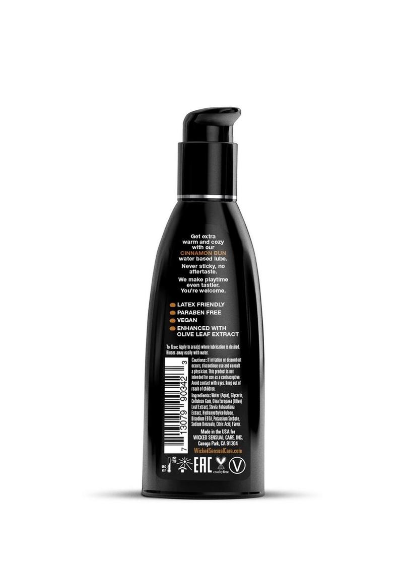 Wicked Aqua Water Based Flavored Lubricant Cinnamon Bun