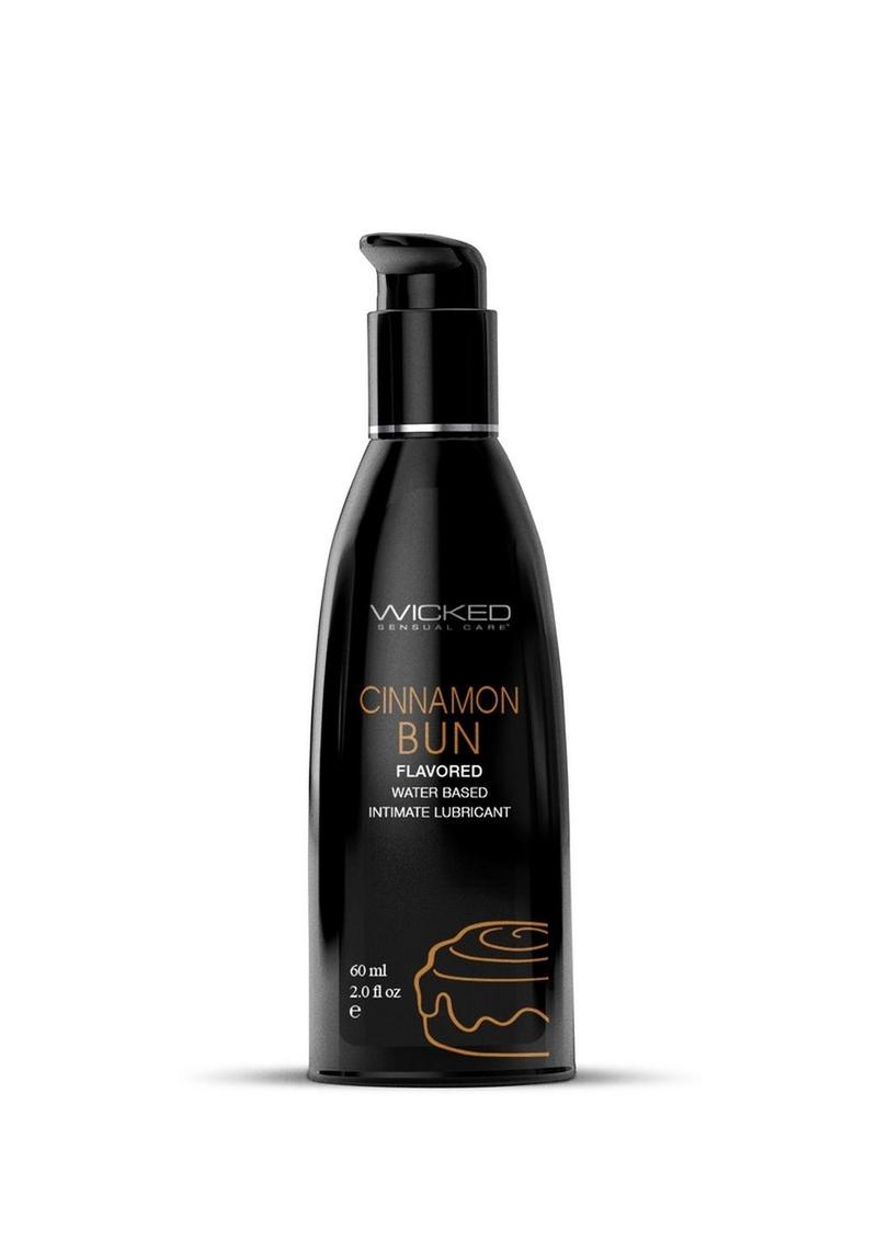 Wicked Aqua Water Based Flavored Lubricant Cinnamon Bun