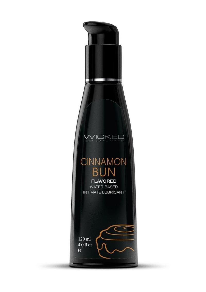 Wicked Aqua Water Based Flavored Lubricant Cinnamon Bun