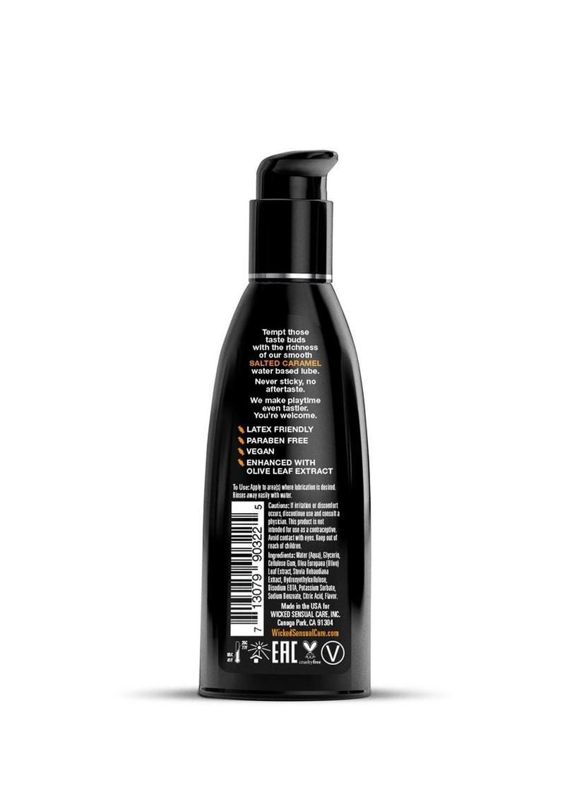 Wicked Aqua Water Based Flavored Lubricant Salted Caramel
