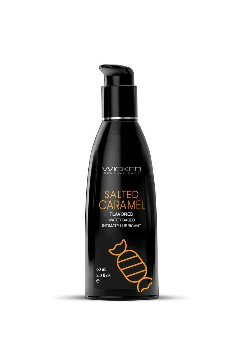Wicked Aqua Water Based Flavored Lubricant Salted Caramel