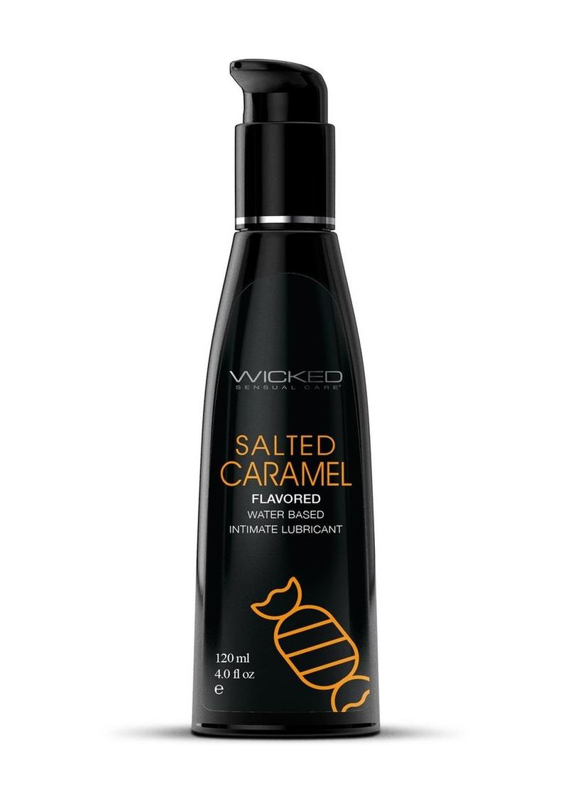 Wicked Aqua Water Based Flavored Lubricant Salted Caramel
