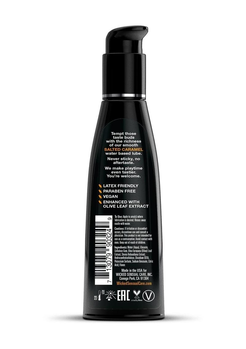 Wicked Aqua Water Based Flavored Lubricant Salted Caramel