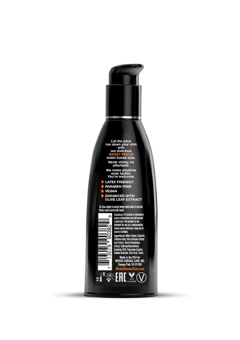 Wicked Aqua Water Based Flavored Lubricant Sweet Peach