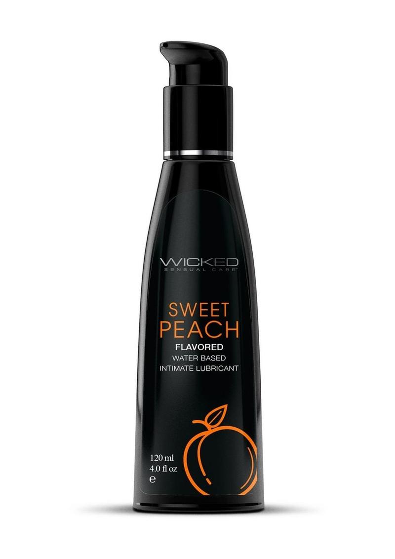 Wicked Aqua Water Based Flavored Lubricant Sweet Peach