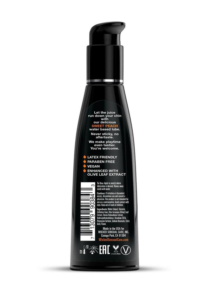 Wicked Aqua Water Based Flavored Lubricant Sweet Peach