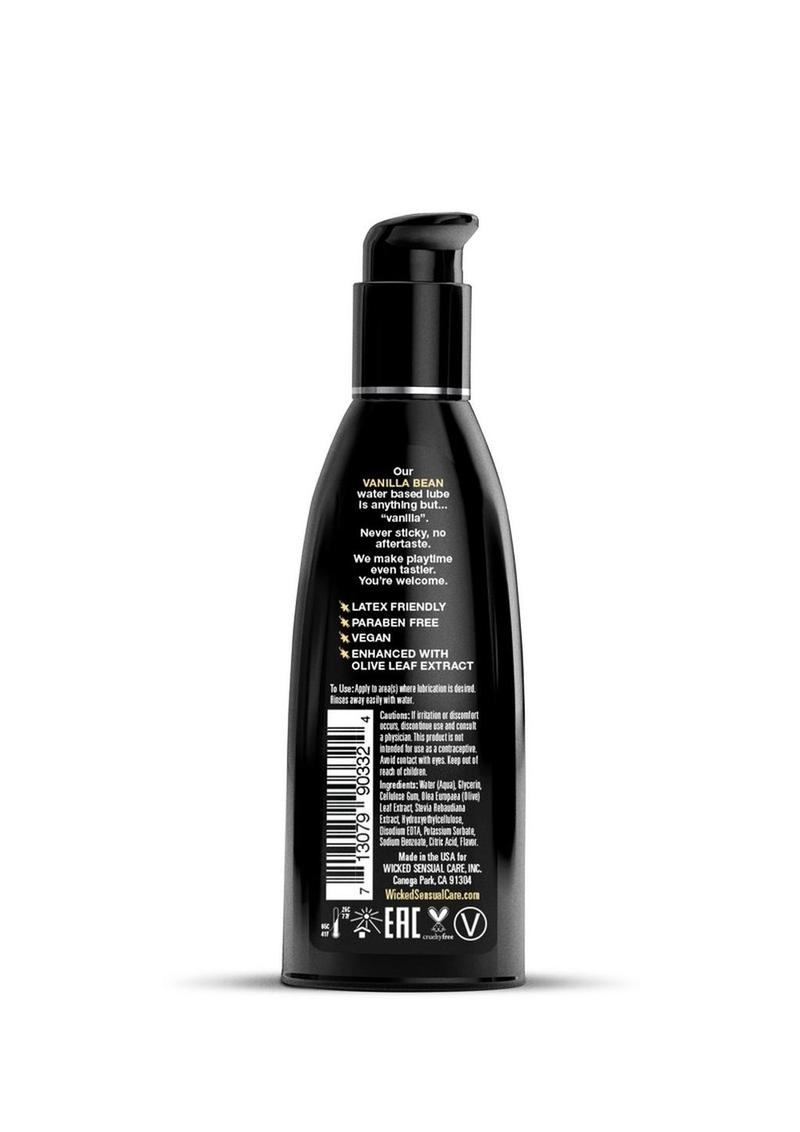 Wicked Aqua Water Based Flavored Lubricant Vanilla Bean