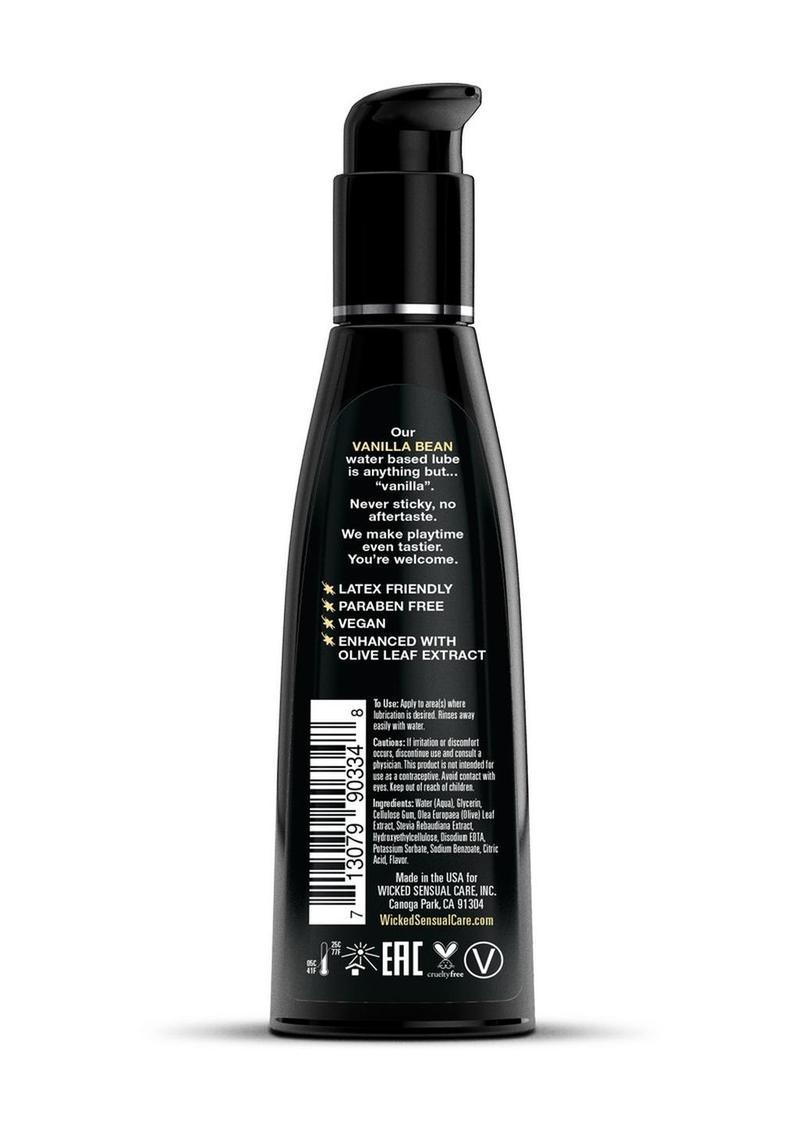 Wicked Aqua Water Based Flavored Lubricant Vanilla Bean