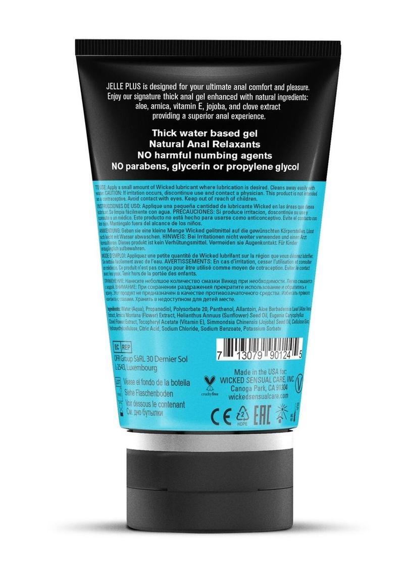 Wicked Jelle Plus Water Based Anal Lubricant with Relaxants