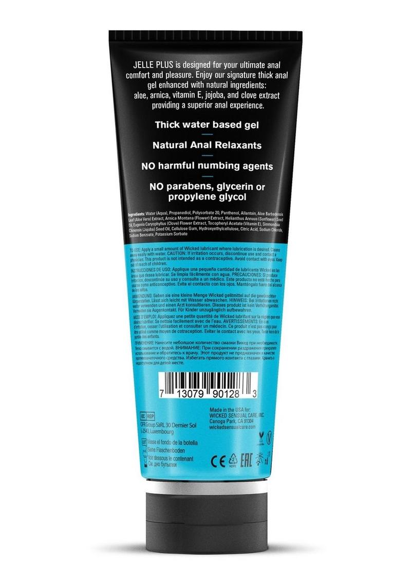 Wicked Jelle Plus Water Based Anal Lubricant with Relaxants