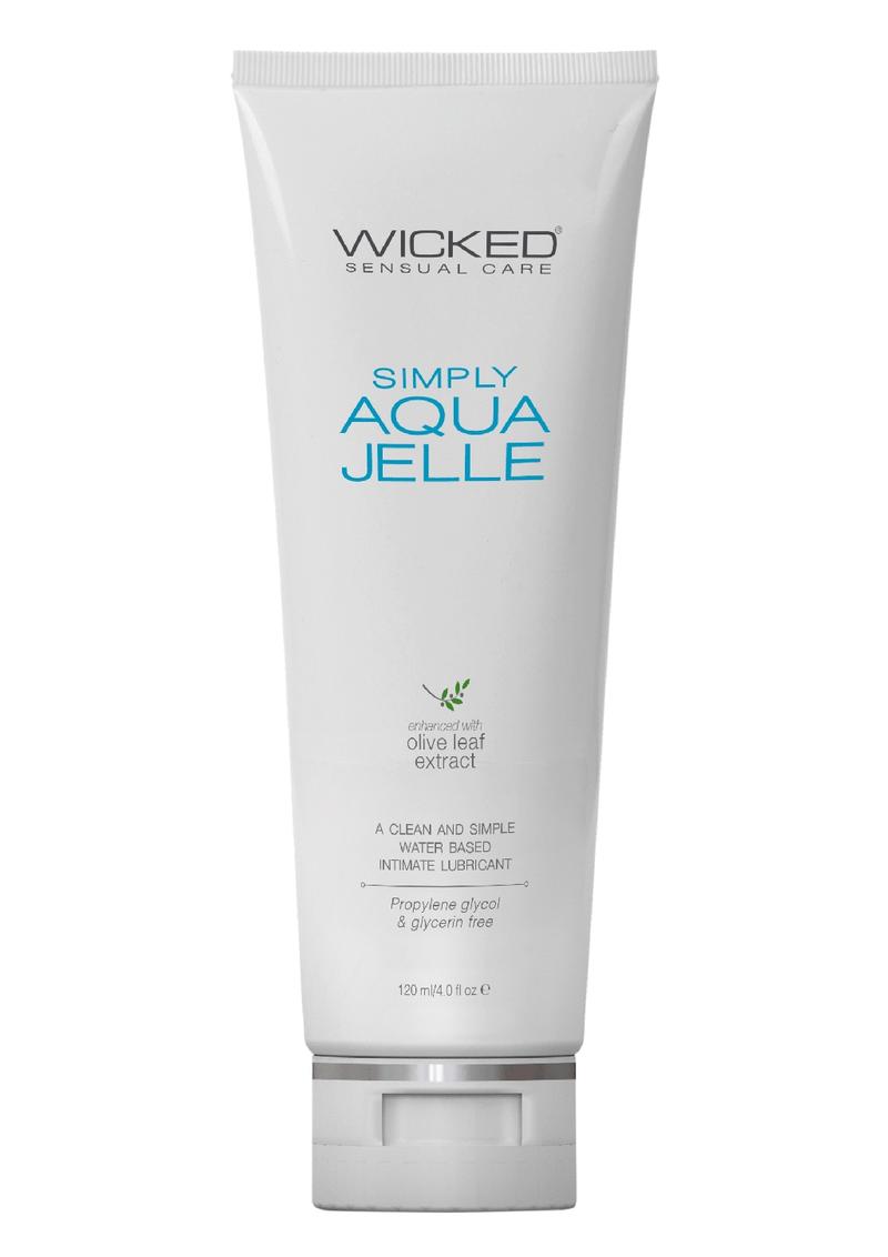 Wicked Simply Aqua Jelle Water Based Lubricant with Olive Leaf Extract