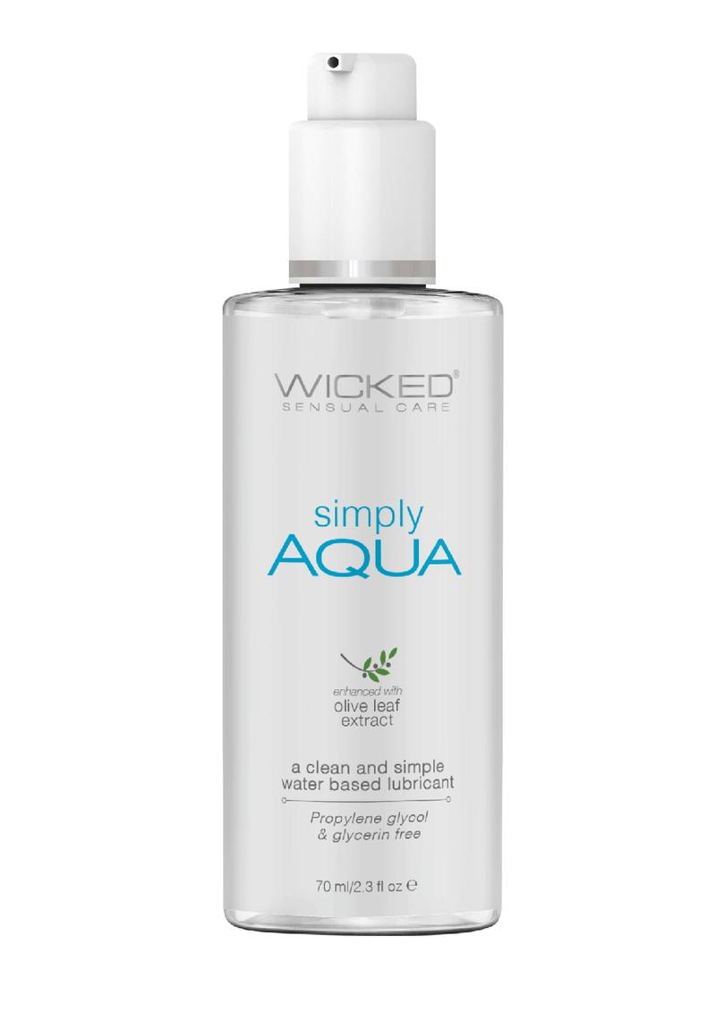 Wicked Simply Aqua Water Based Lubricant with Olive Leaf Extract