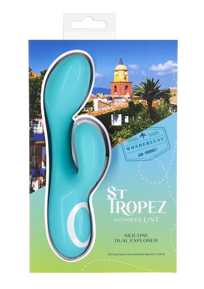 Wonderlust St Tropez Rechargeable Silicone Dual Vibrator - Teals