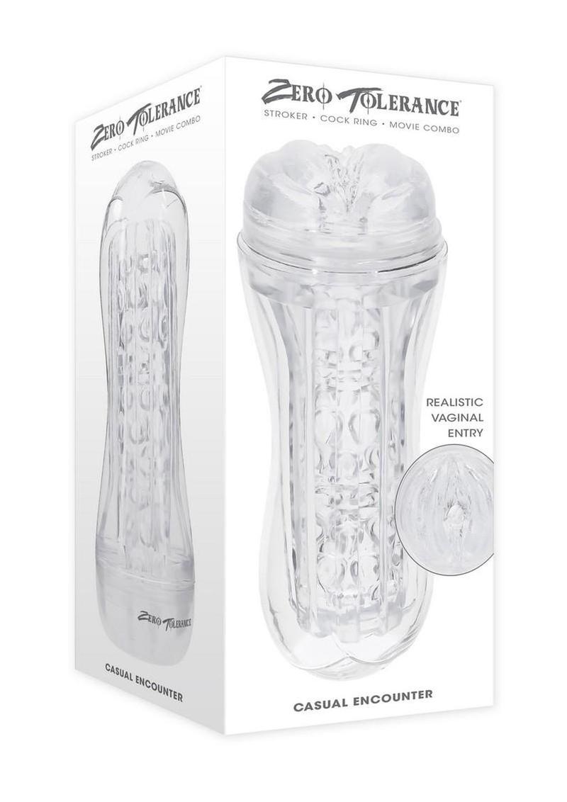 Zero Tolerance Casual Encounter Beaded Pussy Stroker with Vibrating C-Ring