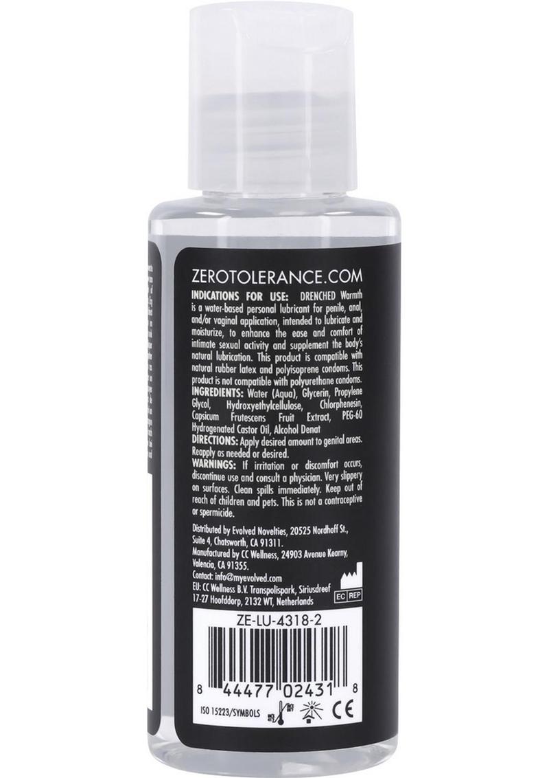 Zero Tolerance Drenched Warmth Water Based Lubricant