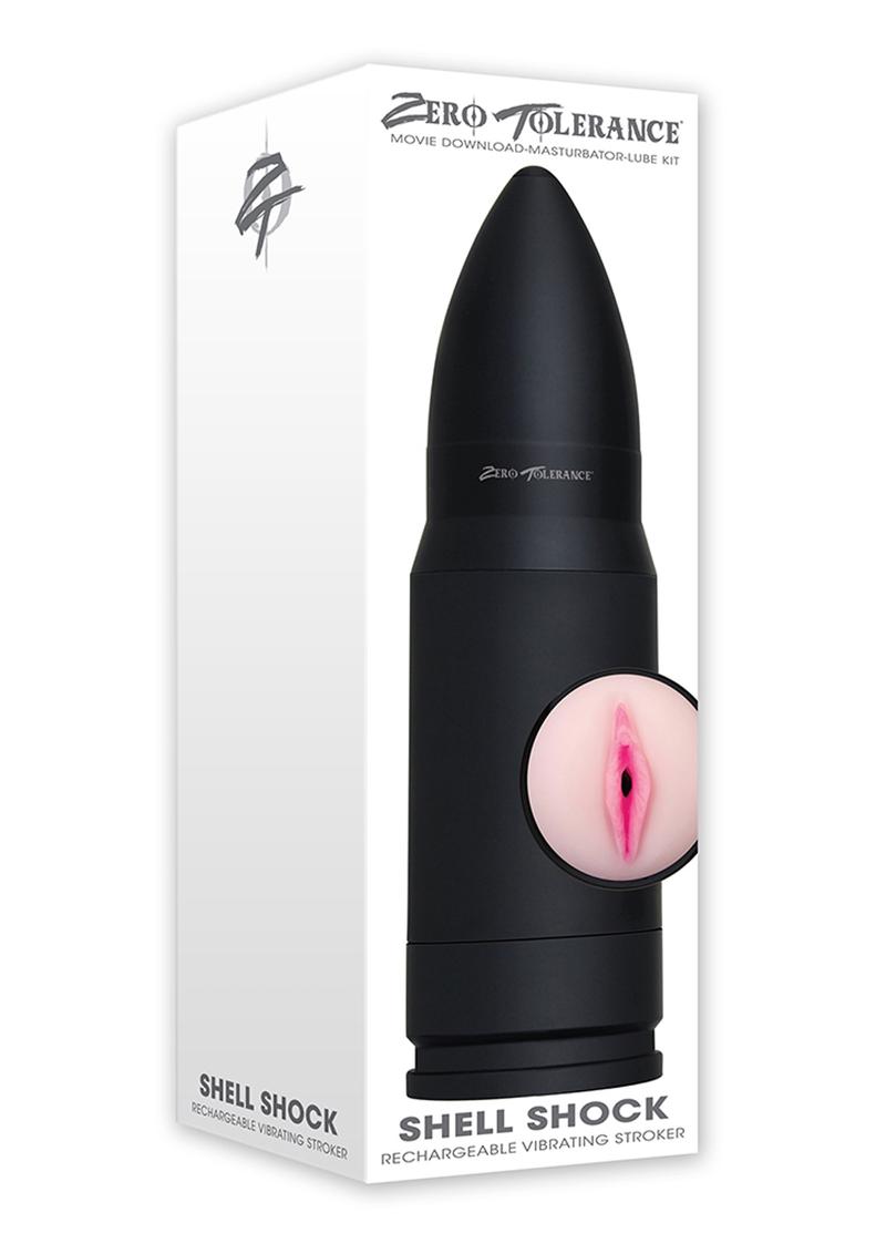 Zero Tolerance Shell Shock Rechargeable Vibrating Pussy Stroker with DVD Download