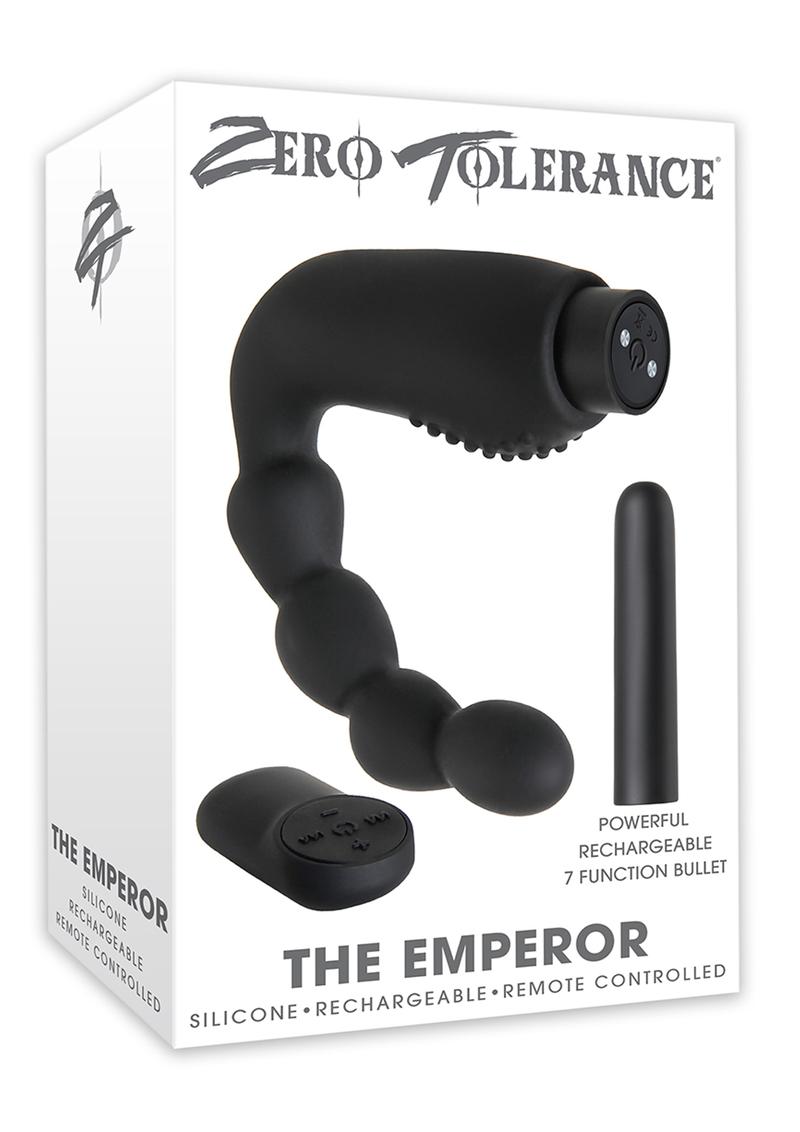 Zero Tolerance The Emperor Silicone Prostate Stimulator with Rechargeable Bullet and Remote Control