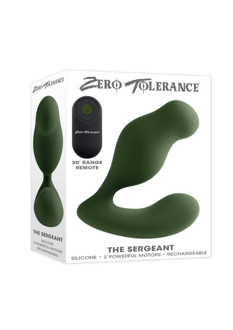 Zero Tolerance The Sergeant Rechargeable Silicone Prostate Vibrator with Remote