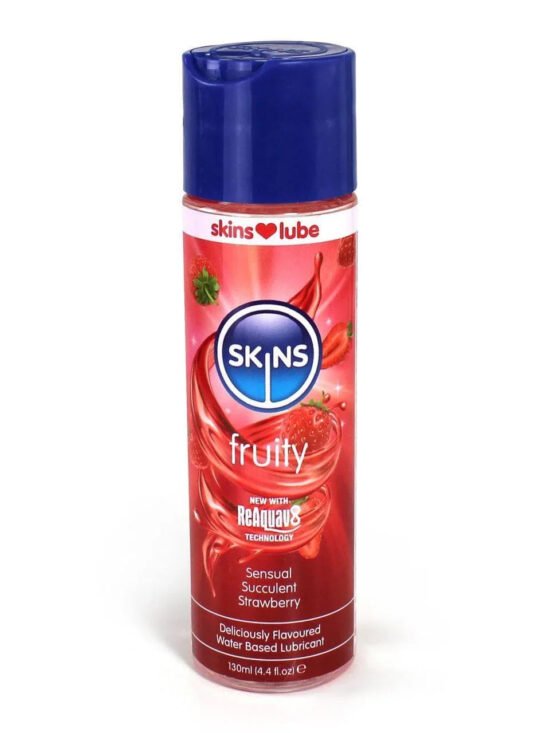 Skins Strawberry Water Fruit Water Based Lubricant 4.4 oz