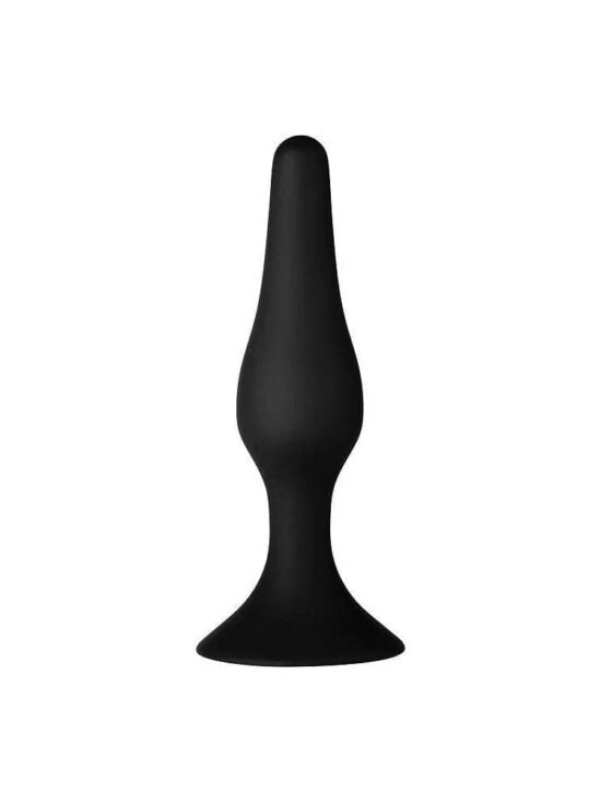 Forto F-11 Lungo Butt Plug with Suction Cup Base Black