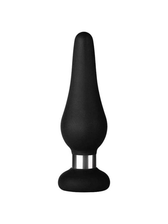Forto F-21 Tear Drop Flat Base Butt Plug Black