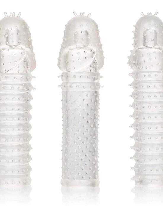 3 Piece Ribbed Penis Length and Girth Extension Kit