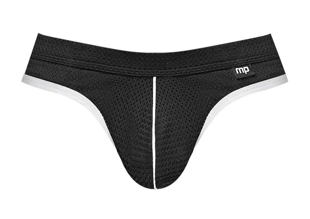 Male Power Sport Mesh Sport Jock Black