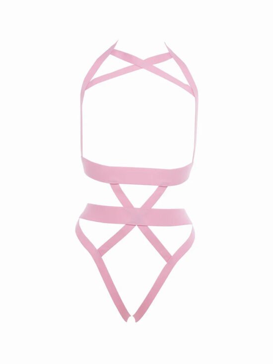 Allure Kitten I`m Yours Teddy Strappy Open Cup Pink One Size