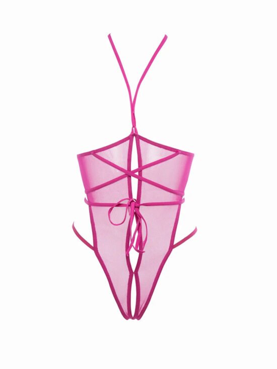 Allure Nicola Mesh Open Cup Mesh Teddy Pink