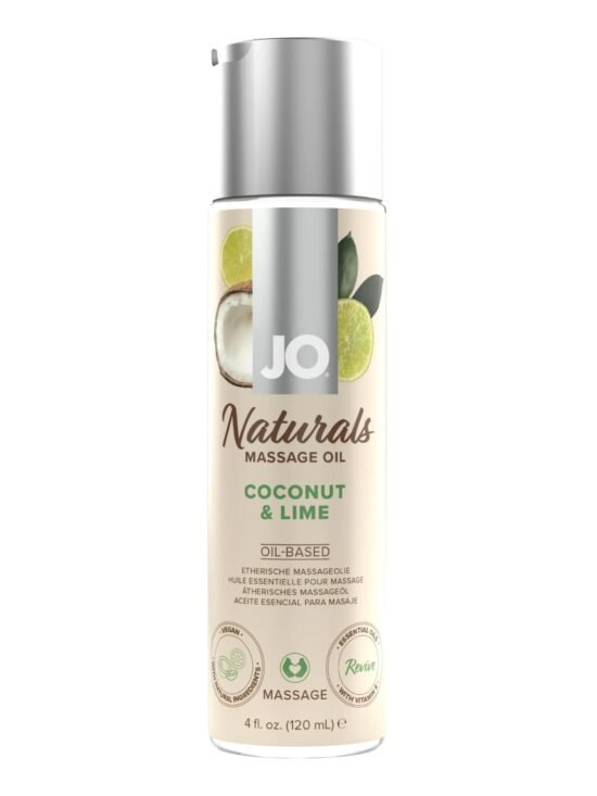 JO Naturals Coconut & Lime Massage Oil 4oz