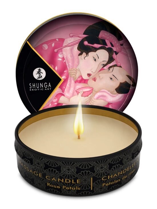 Shunga Mini Massage Candle Aphrodia Rose Petals 1 Oz