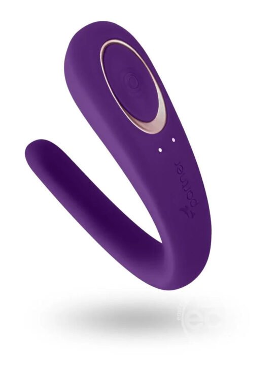 Satisfyer Double Classic Silicone USB Rechargeable Couples Vibrator Purple