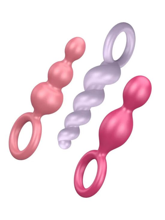Satisfyer Booty Call Silicone Textured Anal Plugs 3 Each Per Set