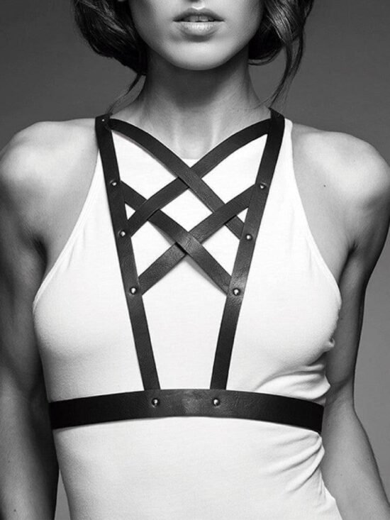 Bijoux Indiscrets Maze Cross Cleavage Harness