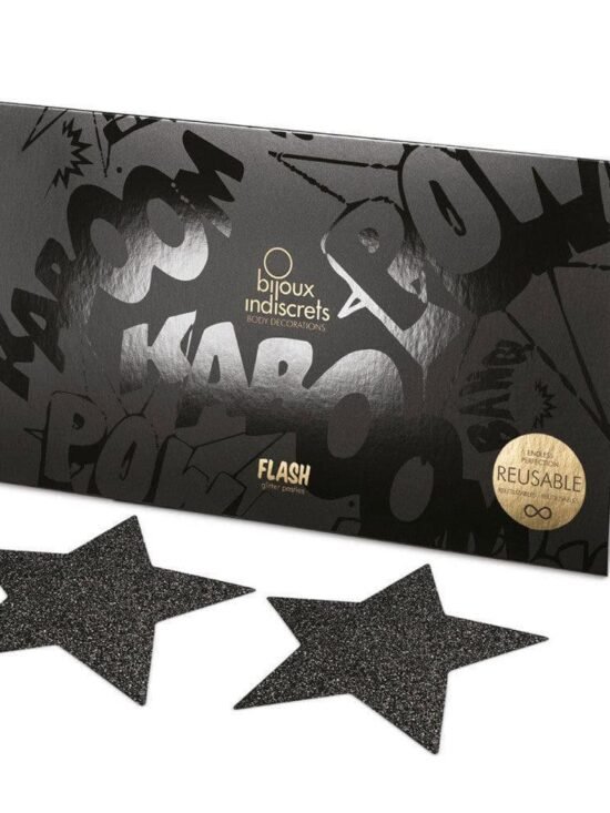 Bijoux Indiscrets Flash Pastie - Star Black