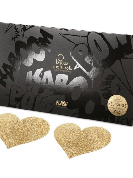 Bijoux Indiscrets Flash Pastie - Heart Gold