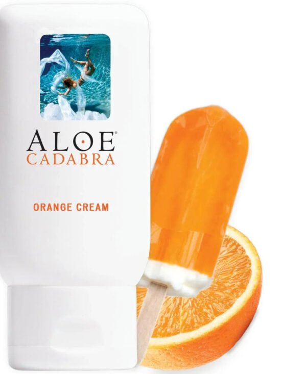 Aloe Cadabra Organic 2-in-1 Personal Lubricant & Vaginal Moisturizer Orange Cream 2.5 oz