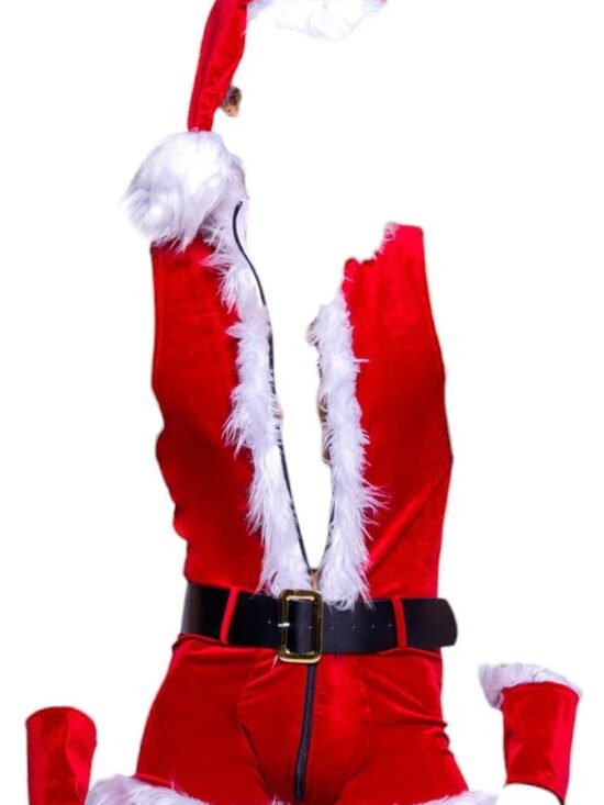 Roma Costume 2 PC Men's Sexy Santa Red/White