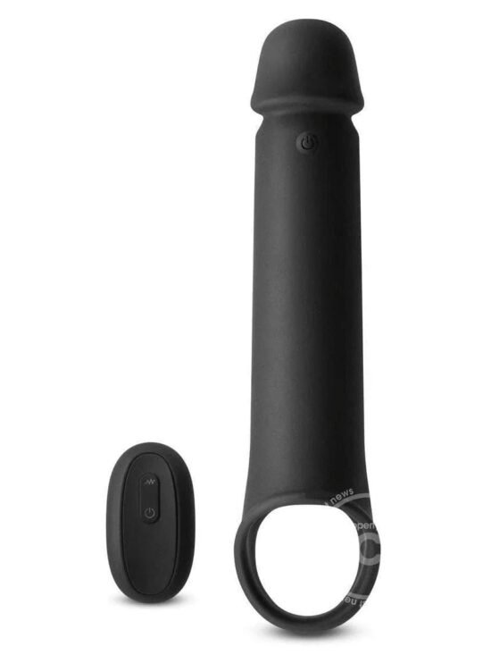 Renegade Brute Rechargeable Silicone Vibrating Penis Extention - Black